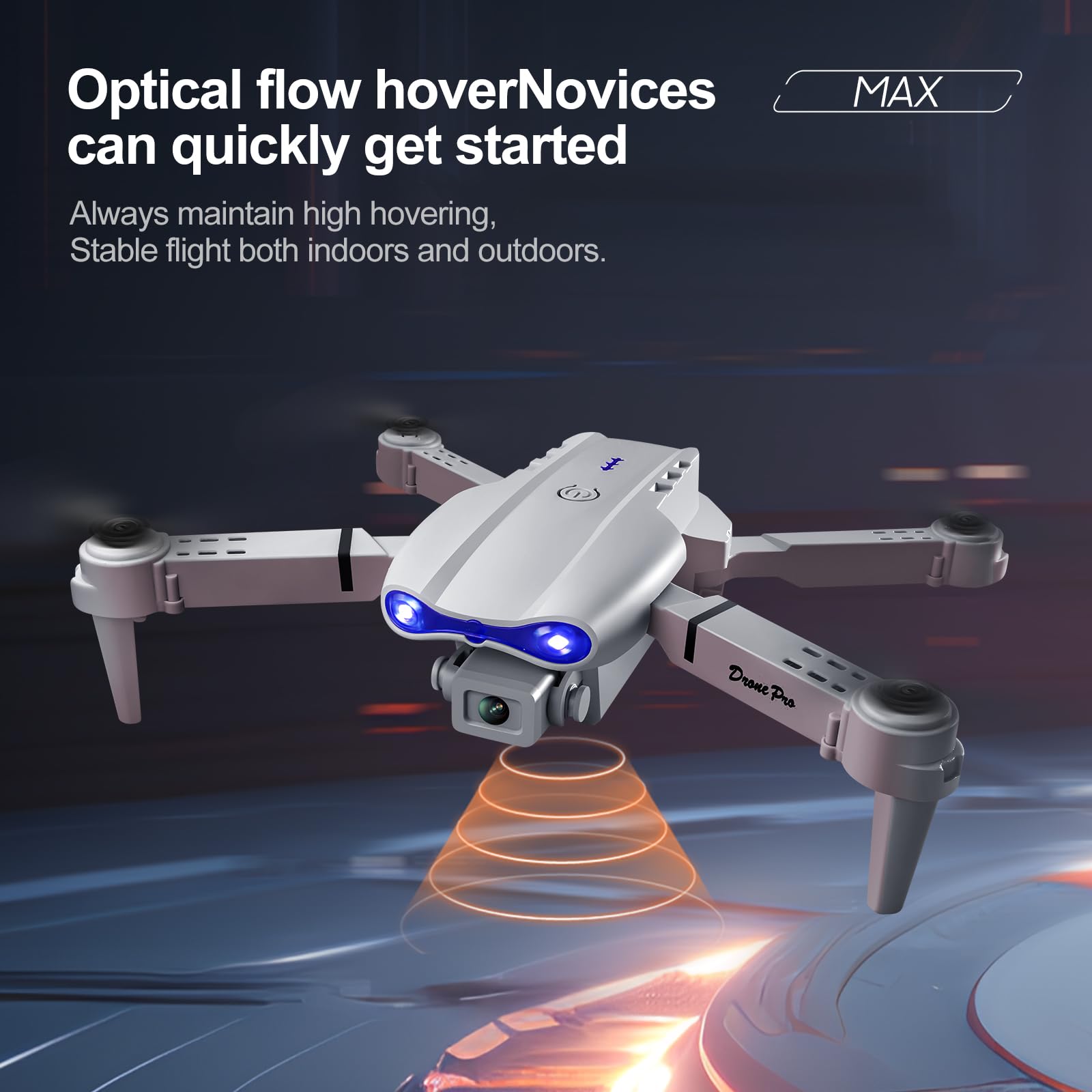 Elecci E99 drone one key takeoff landing for simple setup and use.