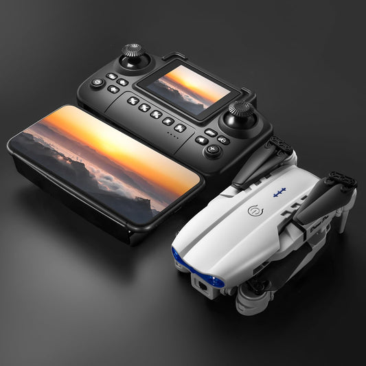 Elecci E99 drone with two batteries for longer flight sessions.