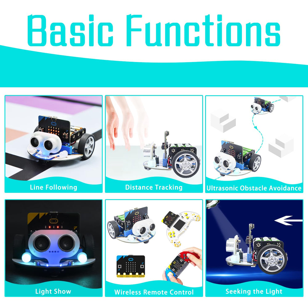 ELECFREAKS Cutebot compatibility highlights Makecode coding for micro:bit users.