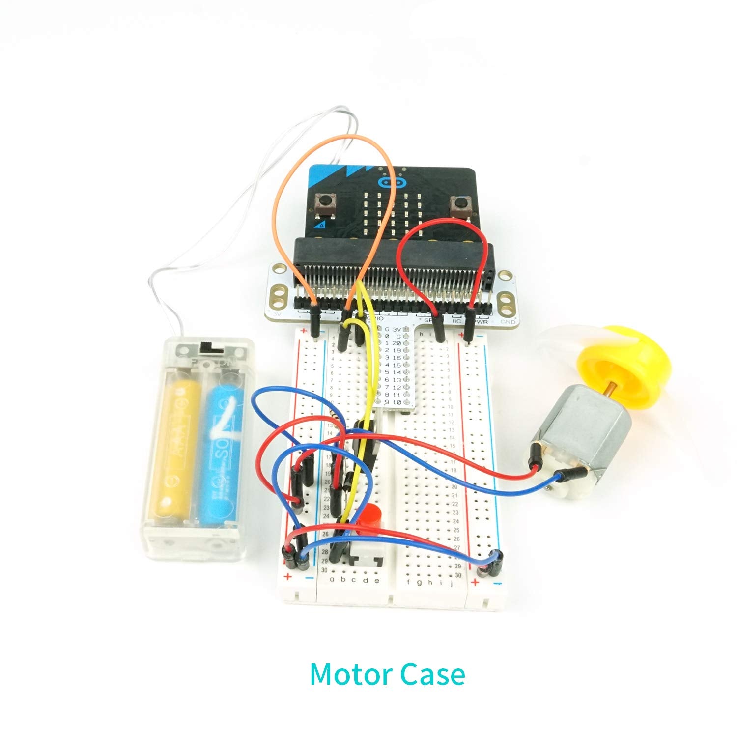 Servo and motor module from EF ELECFREAKS starter kit for beginner robotics