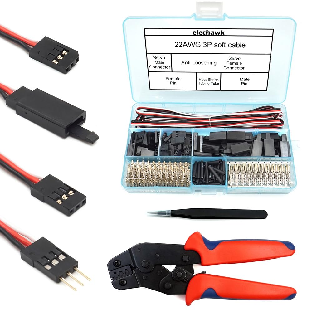Elechawk 30-set servo connector kit in box for easy DIY repairs