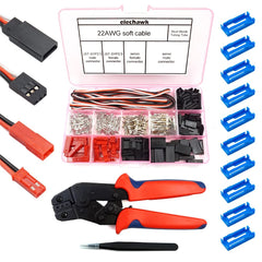 EleChawk 55-set servo connector kit boxed for RC projects and organization
