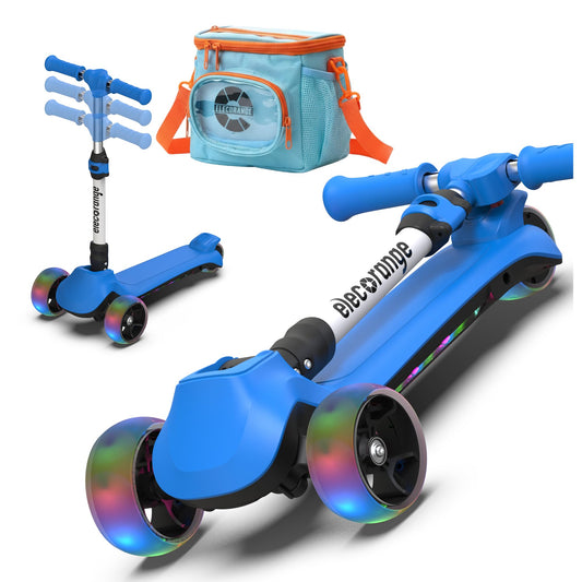 Elecorange 3-Wheel Scooter deck offers stability on a wide anti-slip surface for confident rides.
