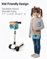 Elecorange foldable kick scooter for easy carrying and compact storage.