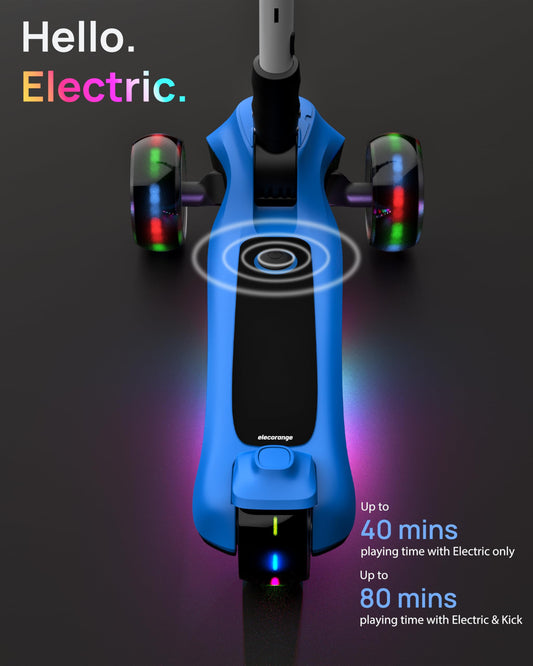 Elecorange T200 LED deck lights add visibility during rides.