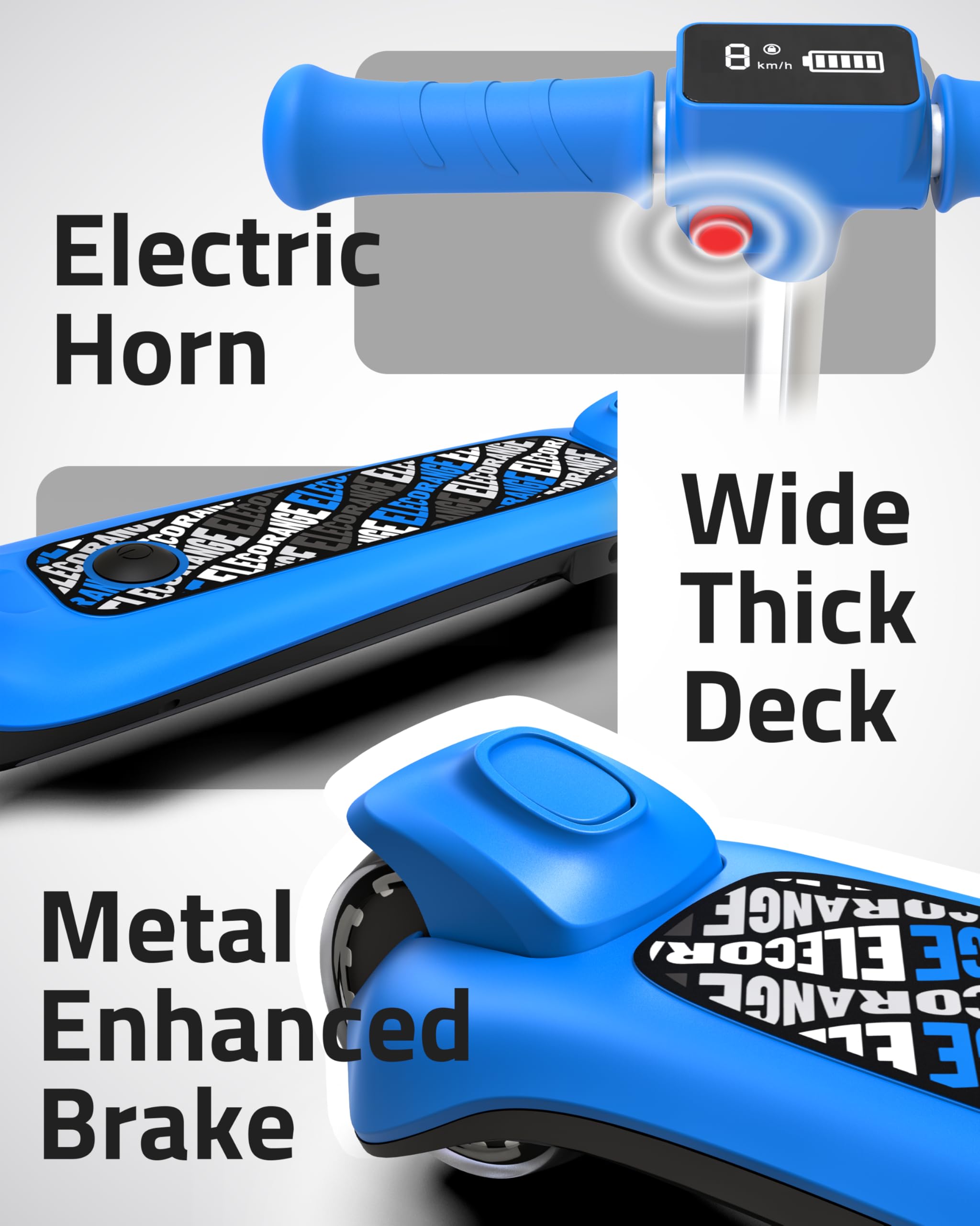 Elecorange T500 folding stem compact design for quick setup and storage.