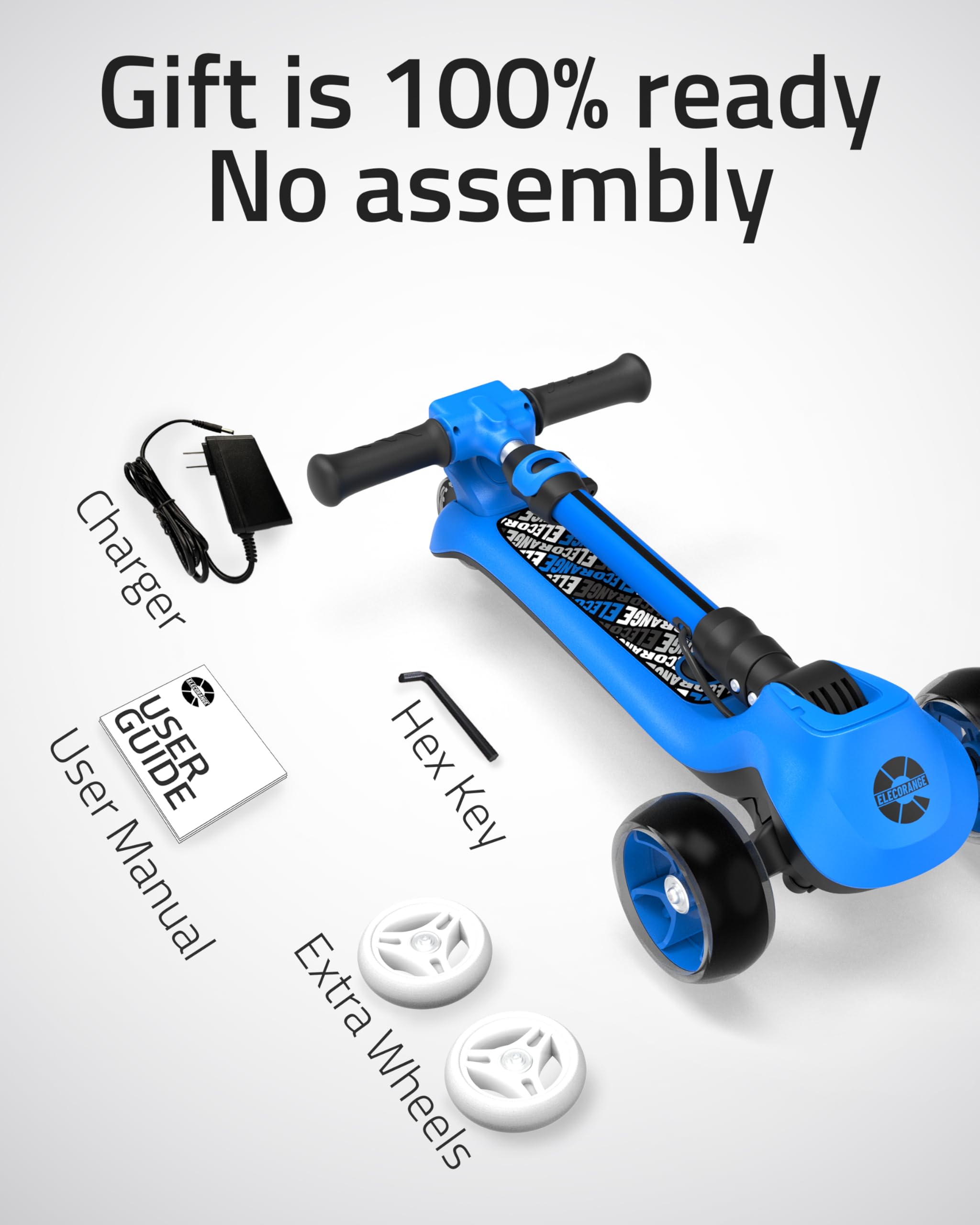 Elecorange T500 height-adjustable handlebar to fit growing kids.