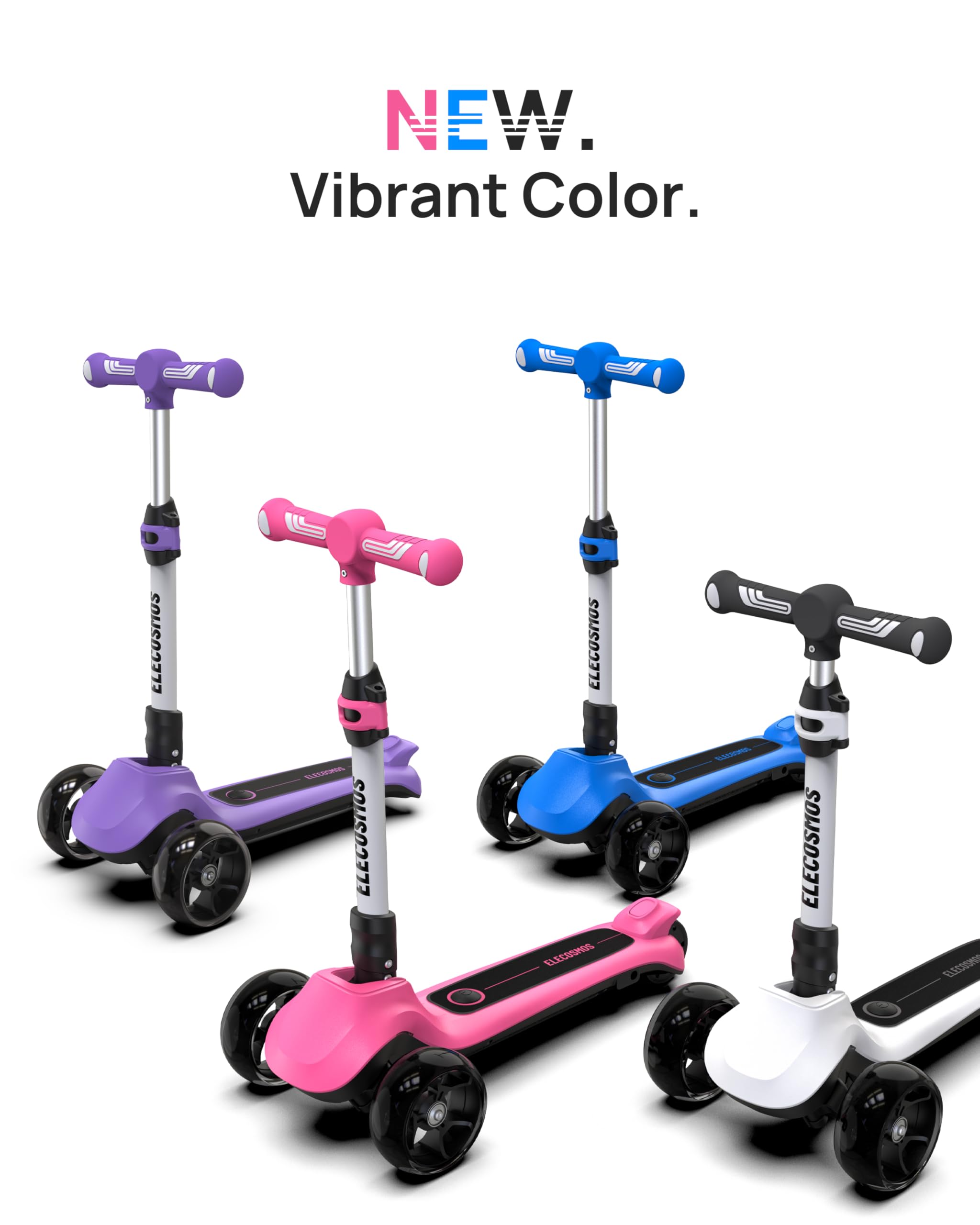 Child enjoying a park ride on ELECOSMOS scooter.