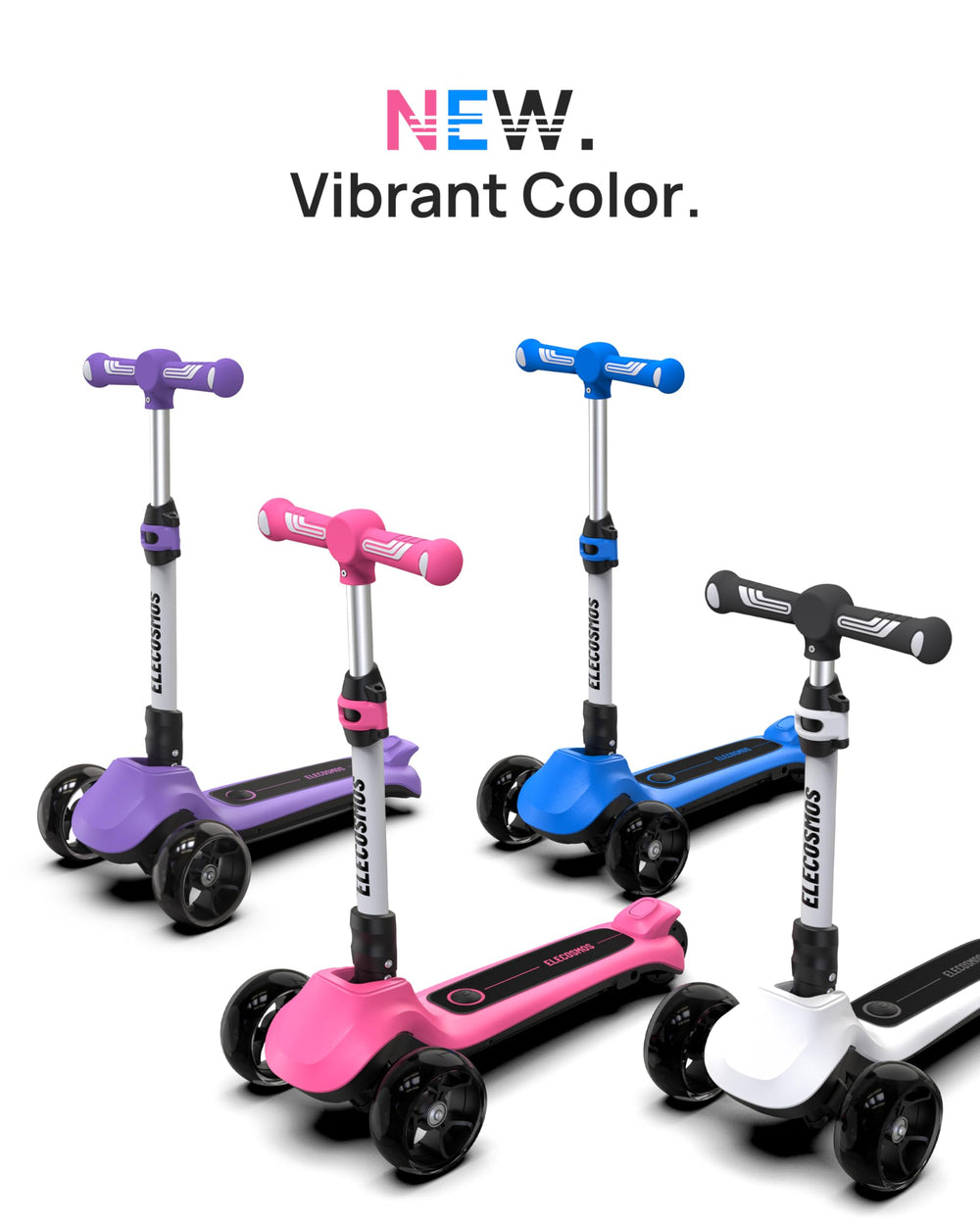 Child enjoying a park ride on ELECOSMOS scooter.