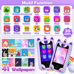 Elecoutek Unicorn Phone dual cameras enable selfies and group photos during playtime.