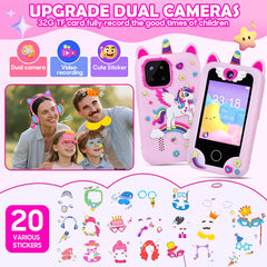Elecoutek Unicorn Phone durable silicone case protecting little hands.