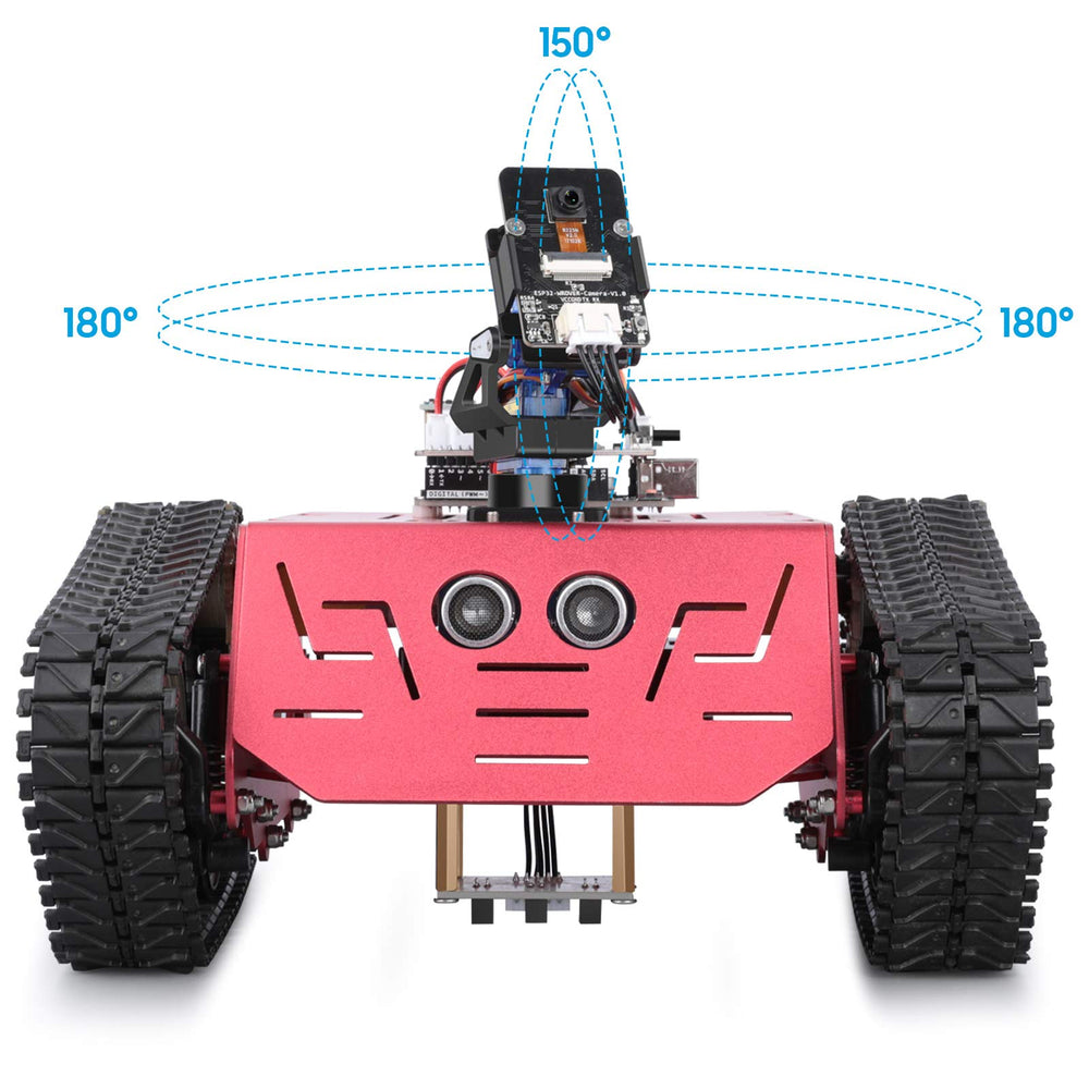ELEGOO Conqueror tank RC remote controller for intuitive robotics experiments.