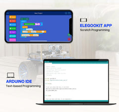 ELEGOO Tumbller auto-follow demo for interactive learning.