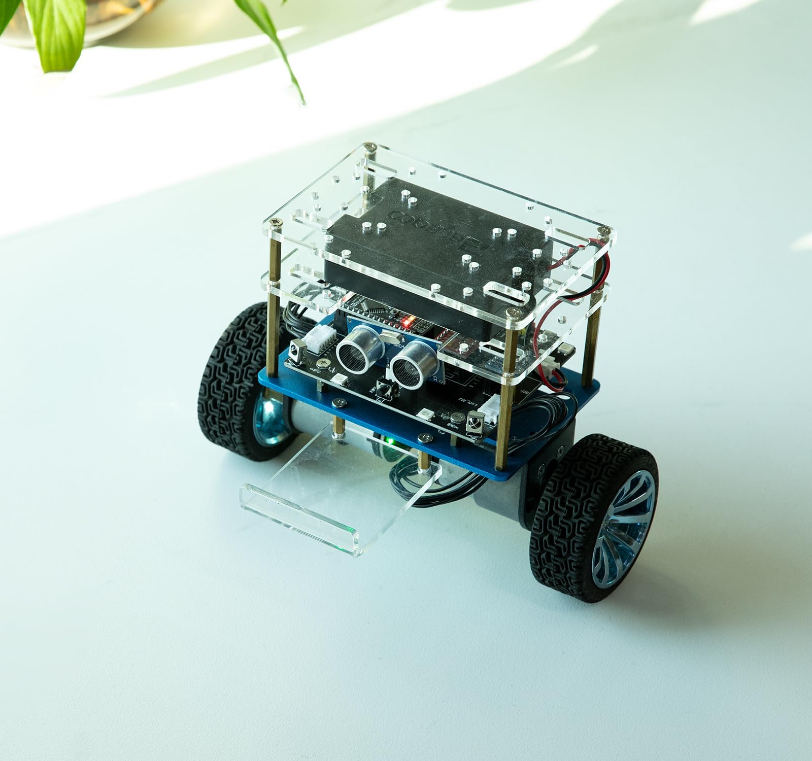 ELEGOO Tumbller obstacle avoidance showcase with sensors.
