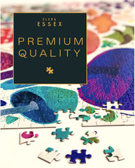 Elena Essex 1000-piece puzzle assembly presents a complex yet rewarding challenge.