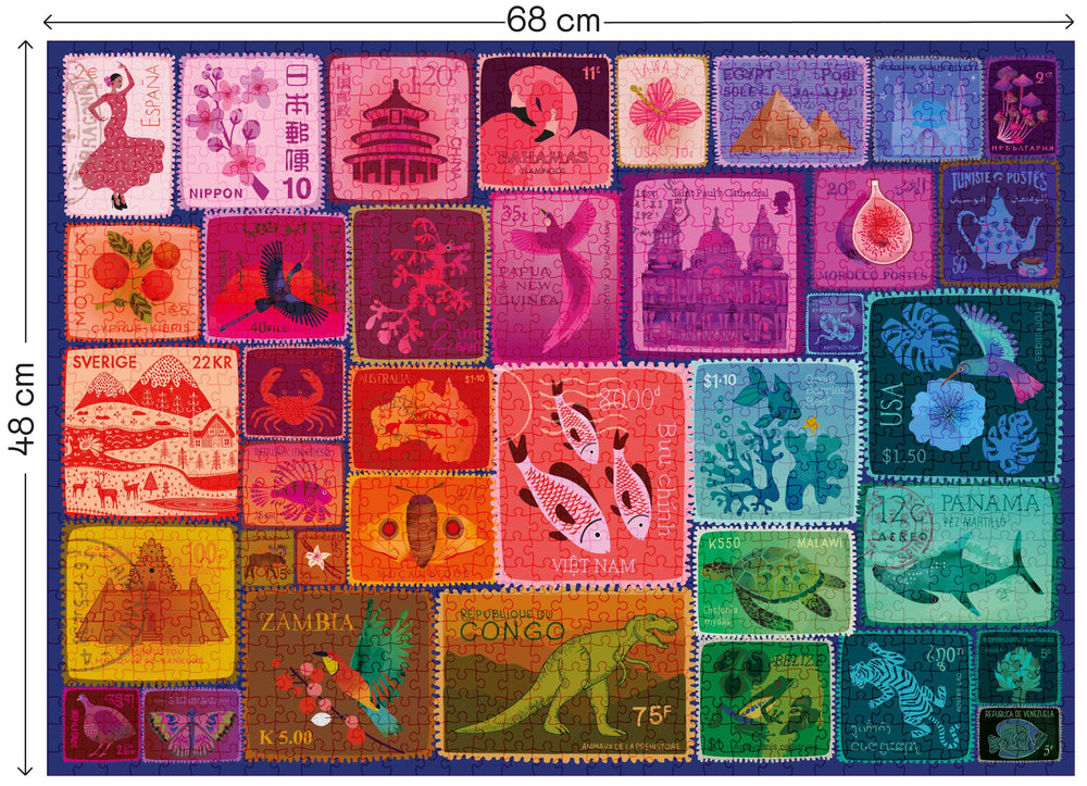 Elena Essex rainbow gradient puzzle art showcasing bold colors for focused sessions