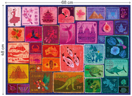 Elena Essex rainbow gradient puzzle art showcasing bold colors for focused sessions