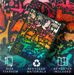 Elena Essex Rainbow Kingdom animal motif highlights a playful rainbow scene.