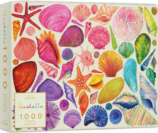 Elena Essex seashells 1000-piece puzzle with vivid colors for focused, calming play