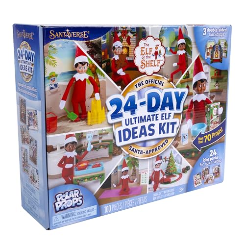 The Elf on the Shelf 24-Day Ultimate Kit idea cards showcase simple story prompts for families.