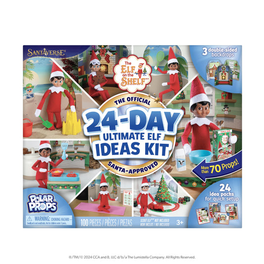 The Elf on the Shelf 24-Day Ultimate Kit props closeup for quick magical setup ideas.