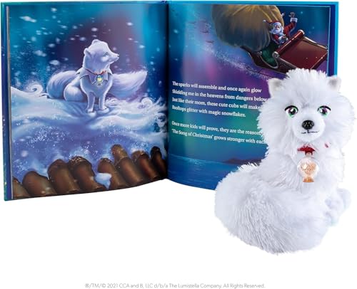 Close-up of The Elf on the Shelf Arctic Fox plush.