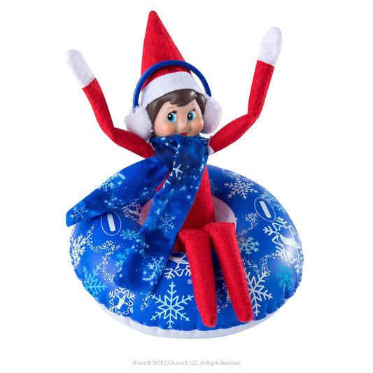 The Elf on the Shelf Claus Couture Snow Tube—playful decor prop for festive storytelling and scenes.