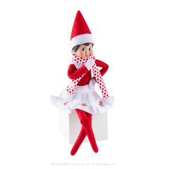 The Elf on the Shelf Claus Couture cozy fleece fabric keeps warmth during scenes
