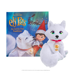 The Elf Pets Arctic Fox plush, a cozy holiday companion for imaginative play.