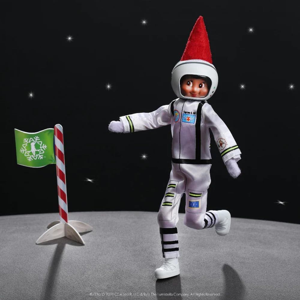 The Elf on the Shelf glow-in-the-dark details enhance visibility during cozy holiday setups.