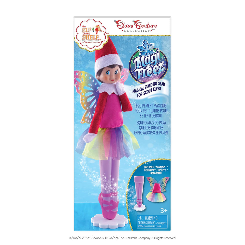 Elf on the Shelf MagiFreez legs stand feature enables easy display.