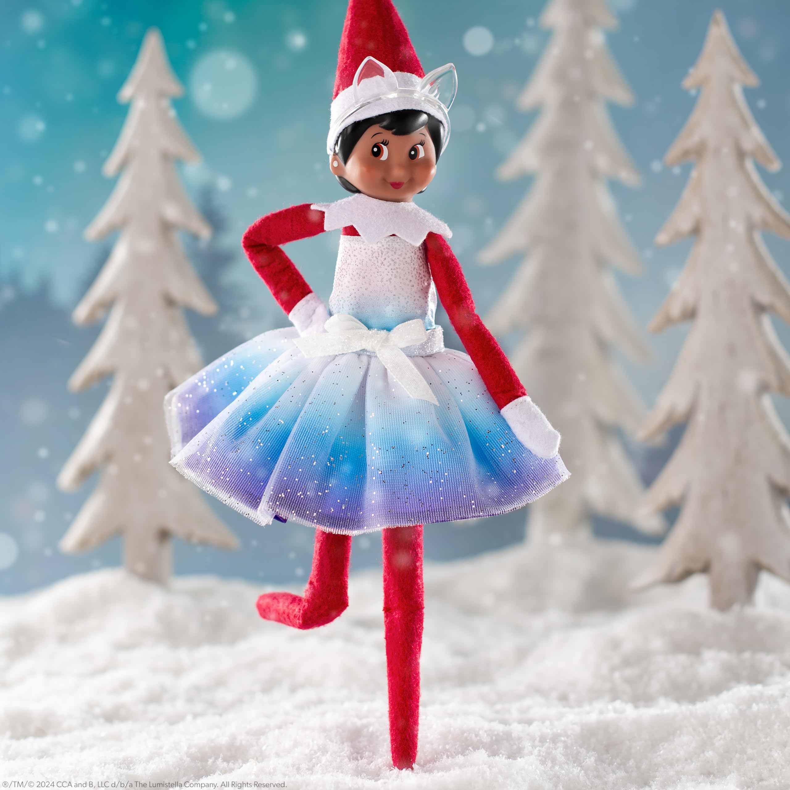 Dress designed for Scout Elves to enchant North Pole scenes with Noorah flair.