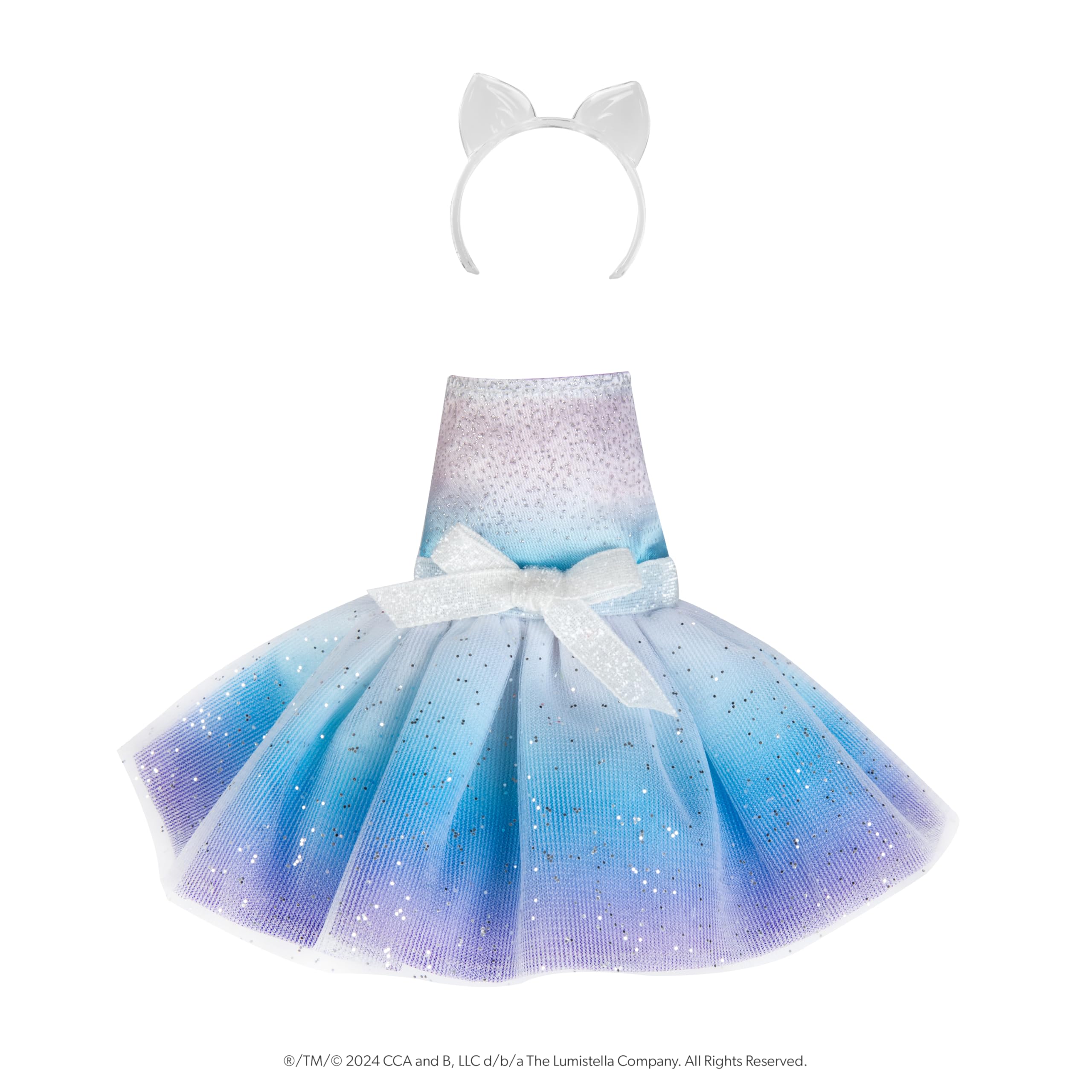 Arctic-inspired Noorah outfit creates memorable holiday scenes with sparkle.