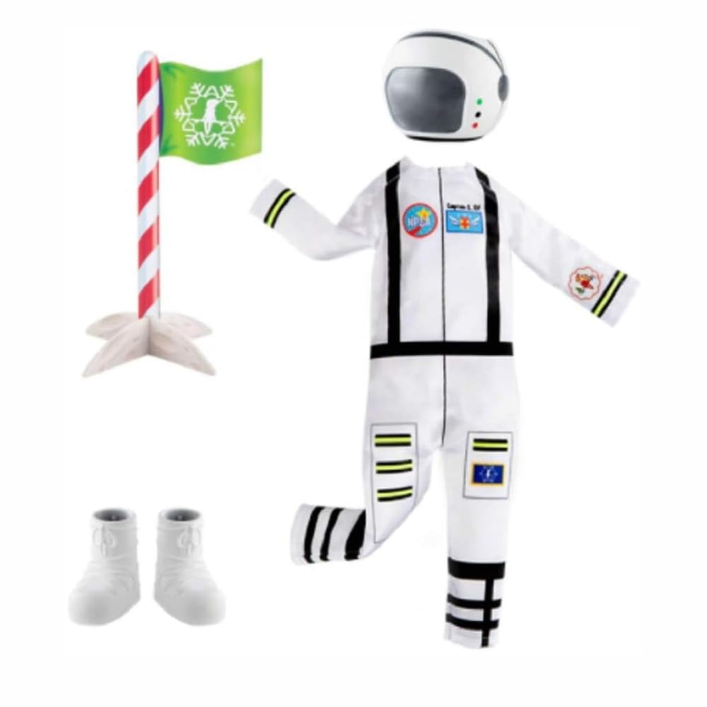 The Elf on the Shelf North Pole moon flag inspires festive space missions.