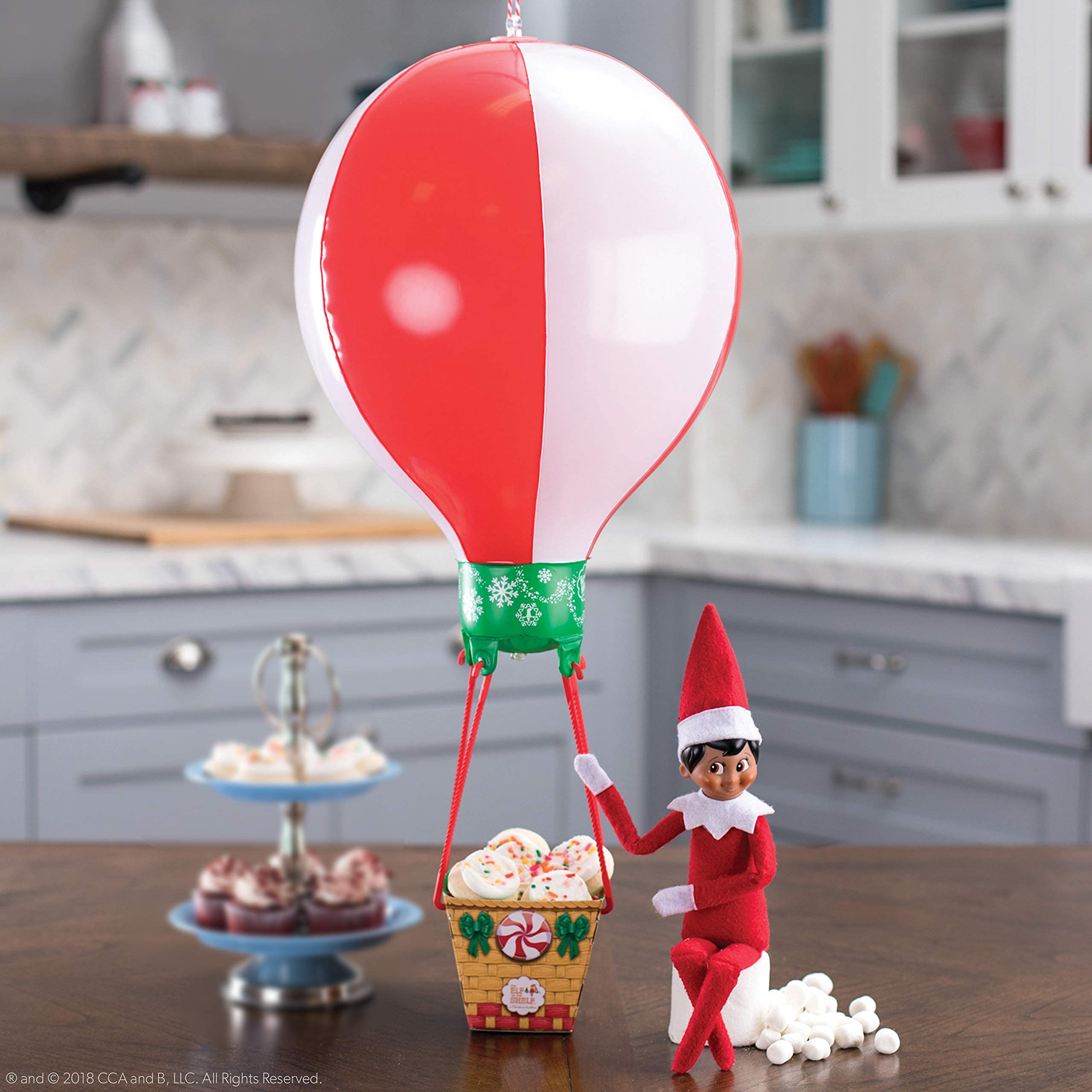The Elf on the Shelf Peppermint Balloon Ride assembly guide image