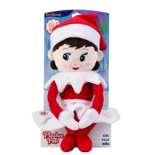 The Elf on the Shelf Plushee Pals 17-inch soft plush close-up ideal for hugs.