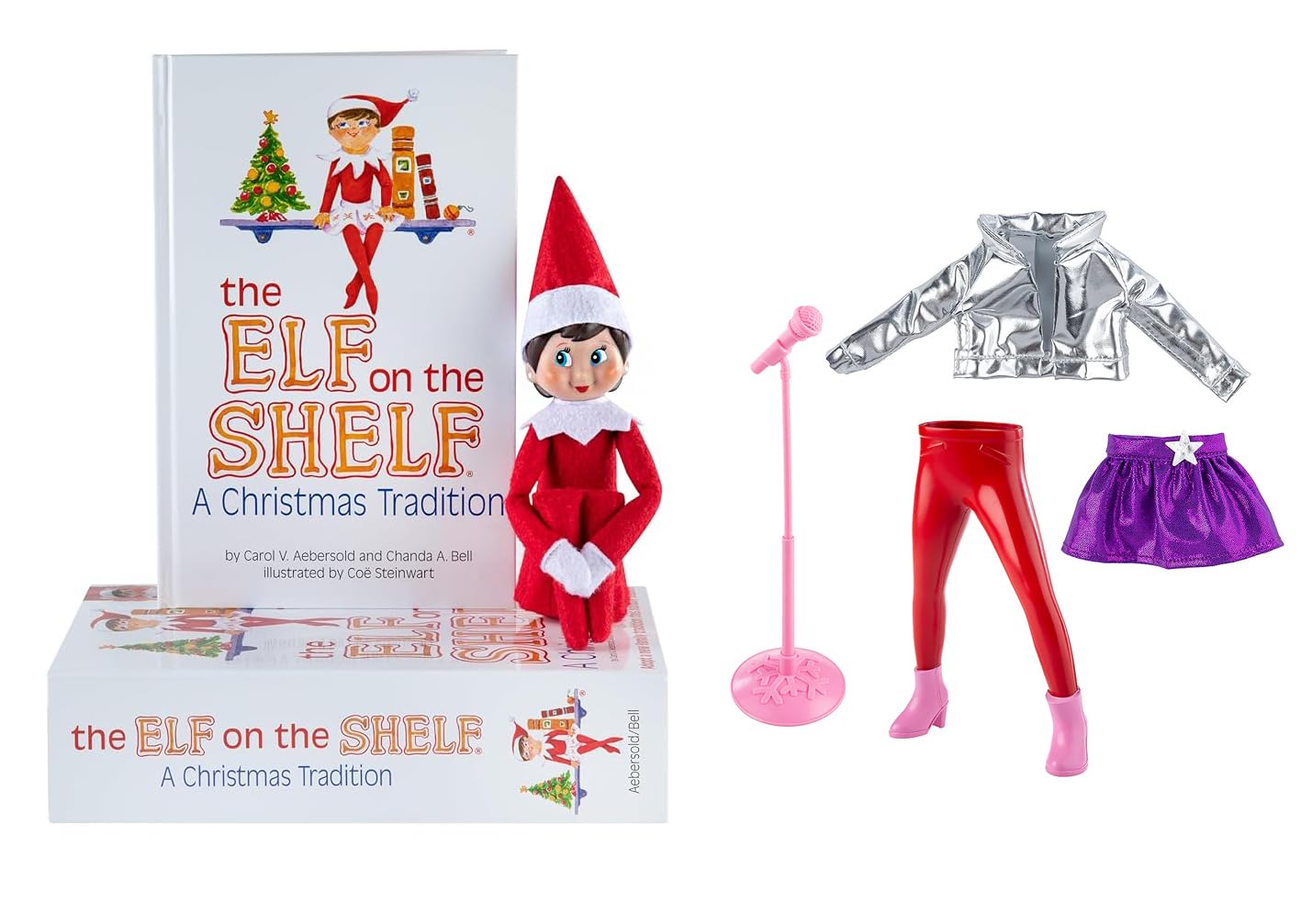 The Elf on the Shelf Scout Elf in red and white outfit for festive display.