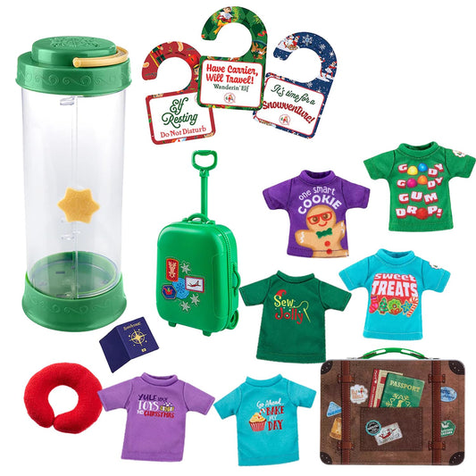 The Elf on the Shelf Sweet Treat Tees showcase festive elf fashion.