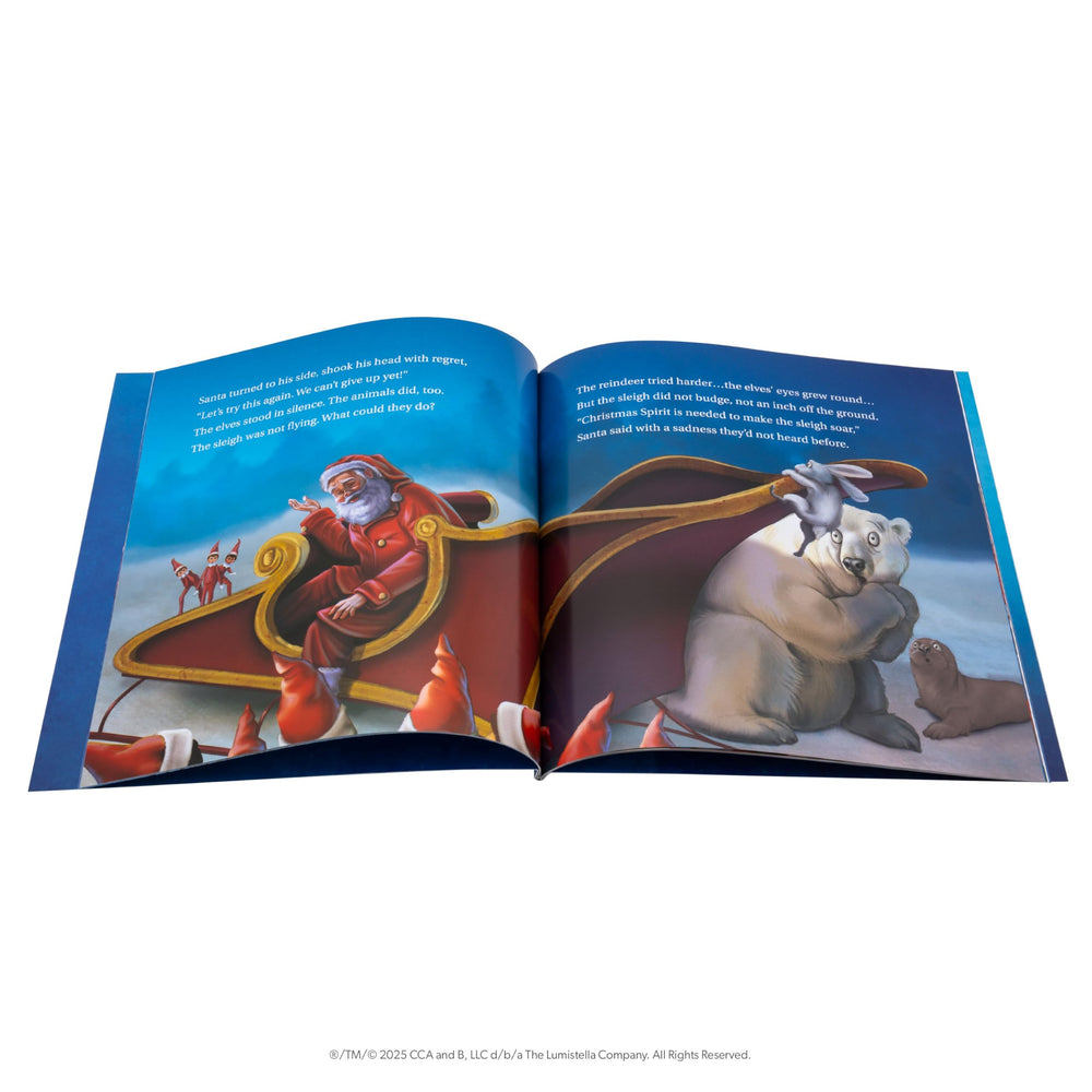 Elf Pets Reindeer with family reading enhances together time.