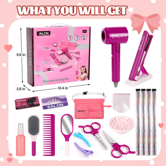Elfcool hair salon playset straightener with lights and sound for immersive play