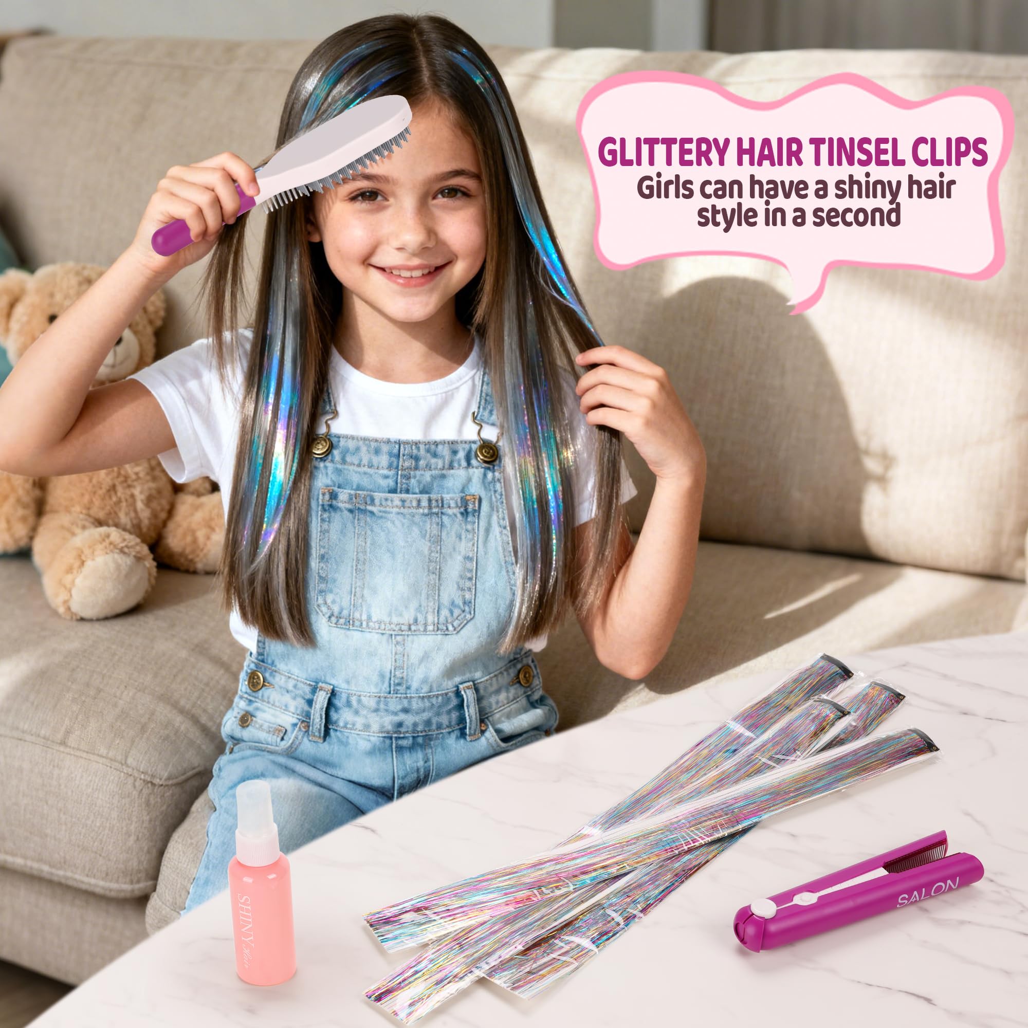 Elfcool hair salon playset mirror for realistic styling practice
