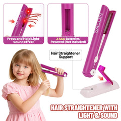 Elfcool hair salon playset paddle brush for neat styles during pretend sessions