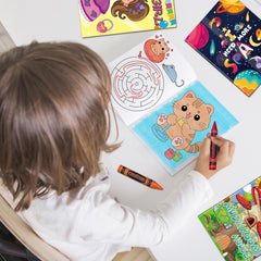 Elfew 20-pack crayons, six colors, beginner-friendly coloring