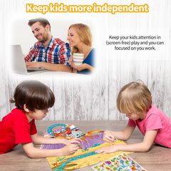 Elfew Dinosaurs theme 3D sticker book sparks curiosity with colorful interactive scenes.