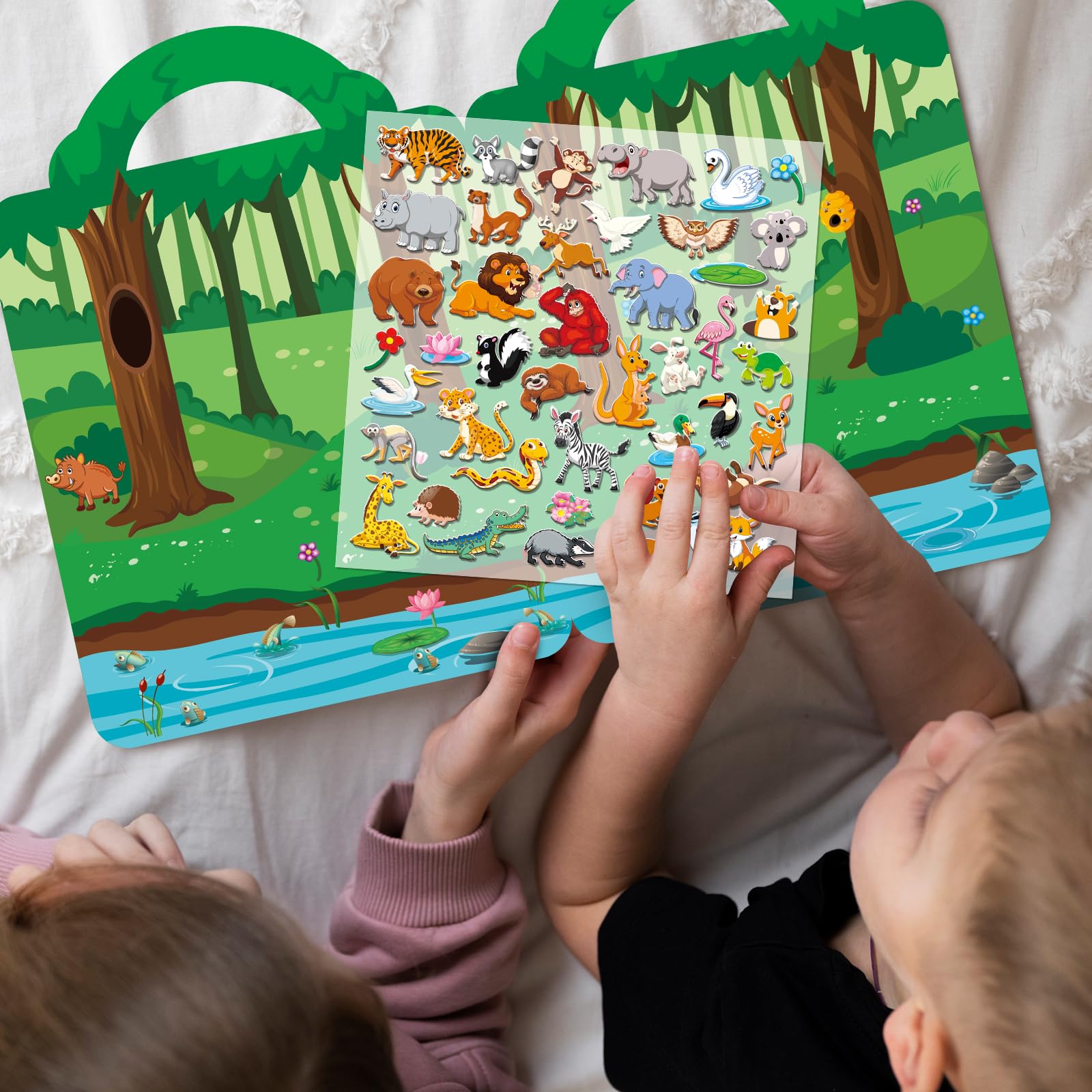 Elfew My Farm theme 3D sticker book develops fine motor skills through sticker placement.