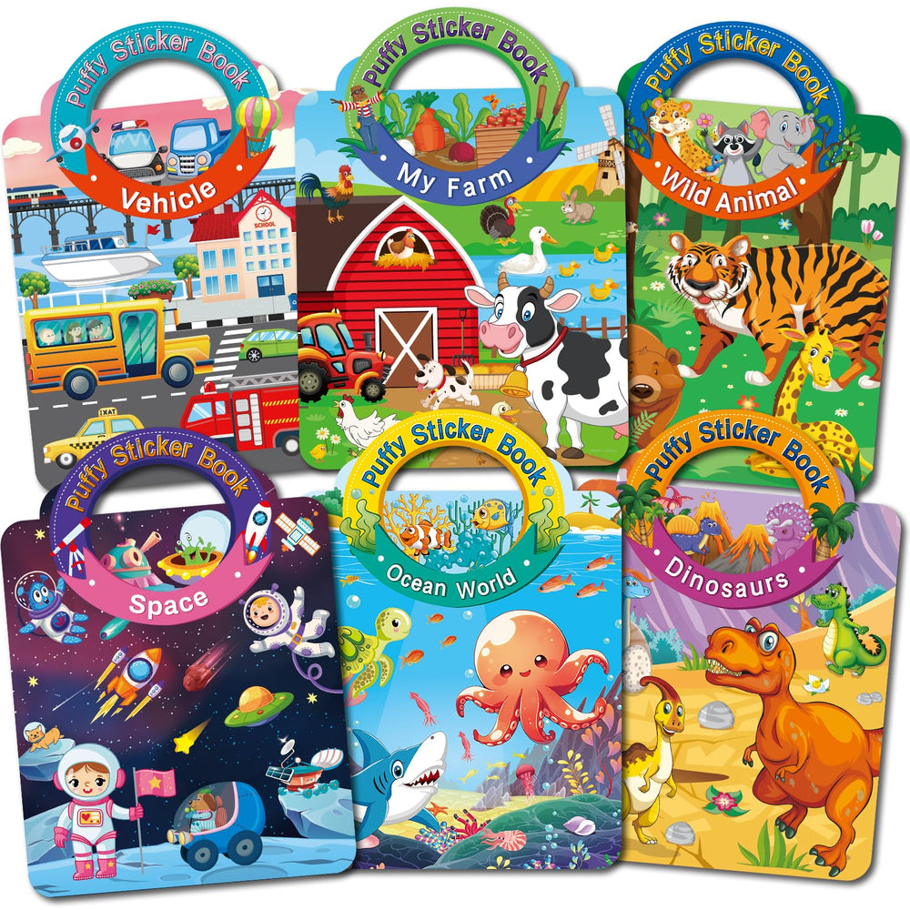 Elfew Space theme 3D sticker book for toddlers boosts imaginative play on windows and surfaces.