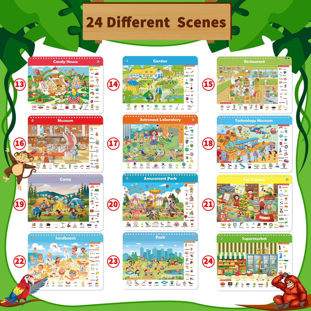 Elfew jungle safari scene cards spark observation skills and recall