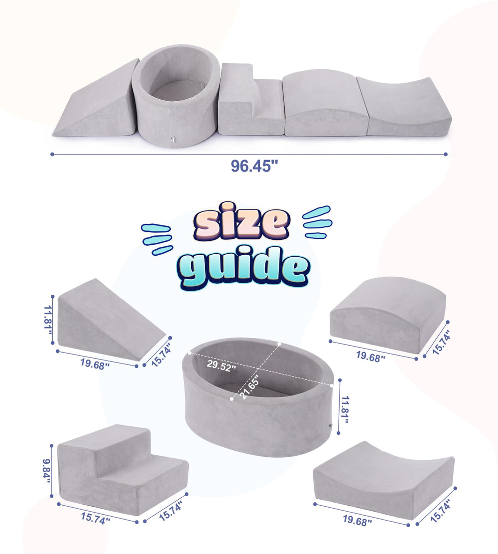 Elftopia ball-pit blocks show an empty pit area for sensory exploration and reach practice