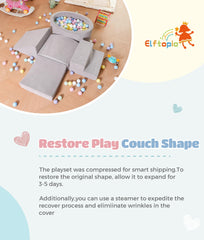 Elftopia soft foam material provides gentle cushioning for toddlers during active independent play