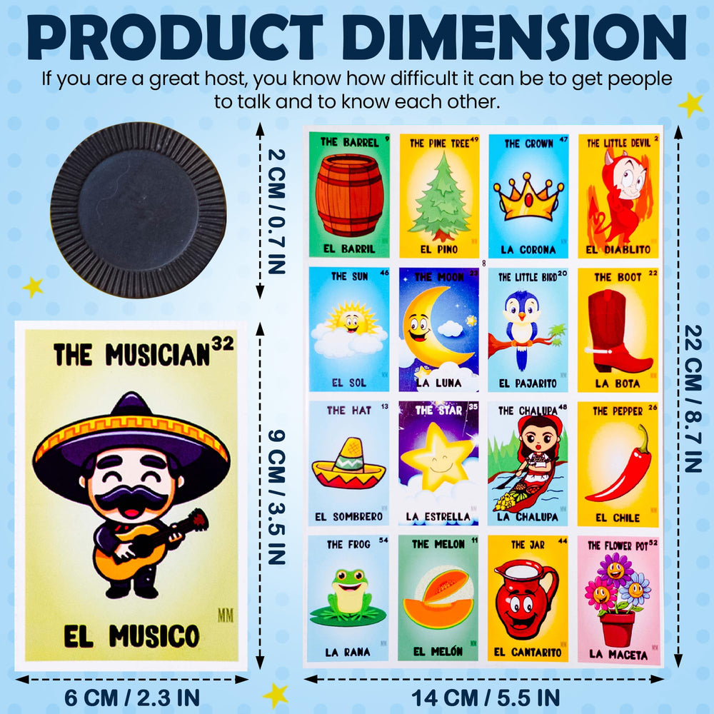 ELIASM Loteria boards for 10 players encourage inclusive family play.